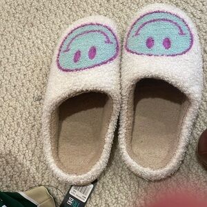 Smiley slippers worn once